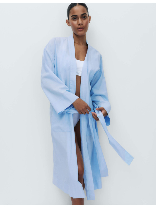 Marks & Spencer Pléd z materiálu chambray z čisté bavlny Marks & Spencer modrá