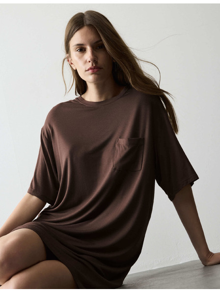 Marks & Spencer Noční košile s ozdobnými kapsami Marks & Spencer hnědá