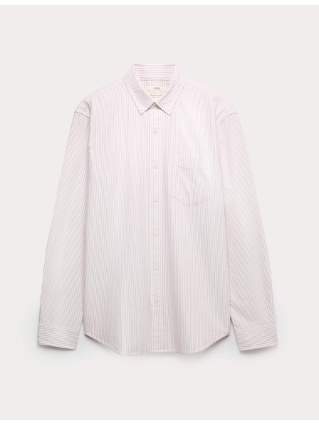 Marks & Spencer Pruhovaná oxfordská košile Ultimate z čisté bavlny Marks & Spencer růžová