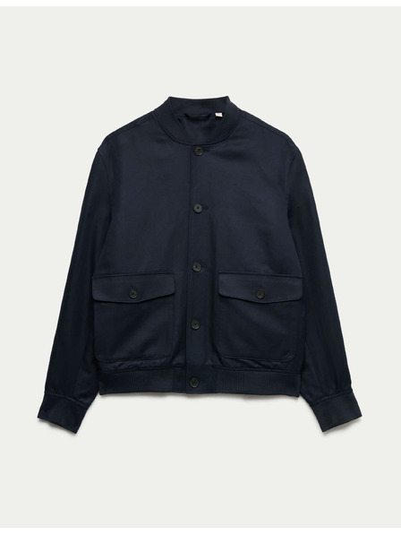 Marks & Spencer Bomber ze směsi bavlny Marks & Spencer modrá