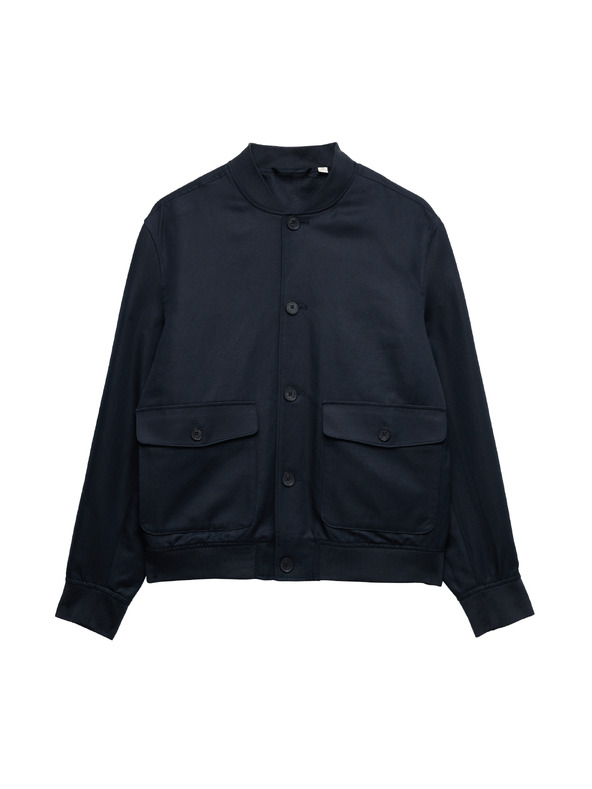 Marks & Spencer Bomber ze směsi bavlny Marks & Spencer modrá