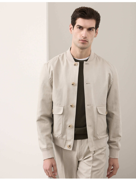 Marks & Spencer Bomber ze směsi bavlny Marks & Spencer béžová