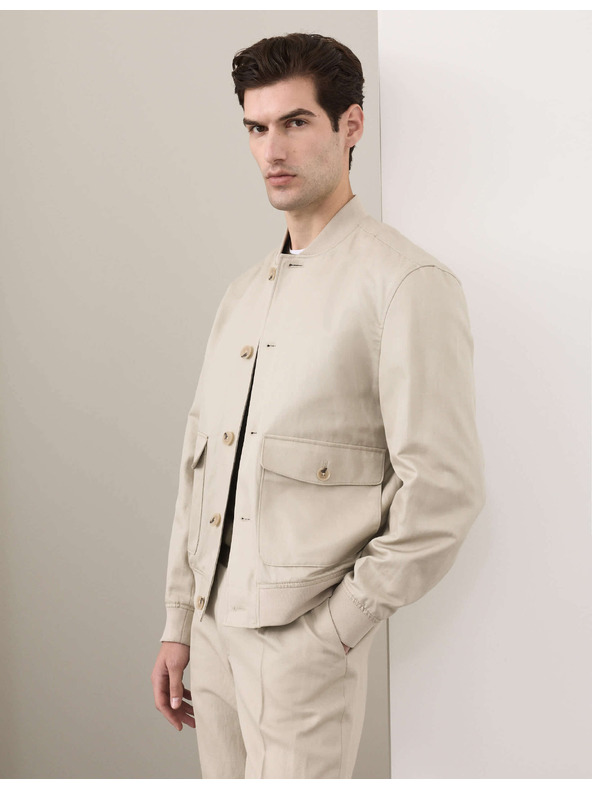 Marks & Spencer Bomber ze směsi bavlny Marks & Spencer béžová