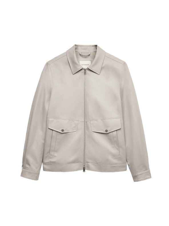 Marks & Spencer Bunda typu Harrington, vysoký podíl bavlny Marks & Spencer šedá