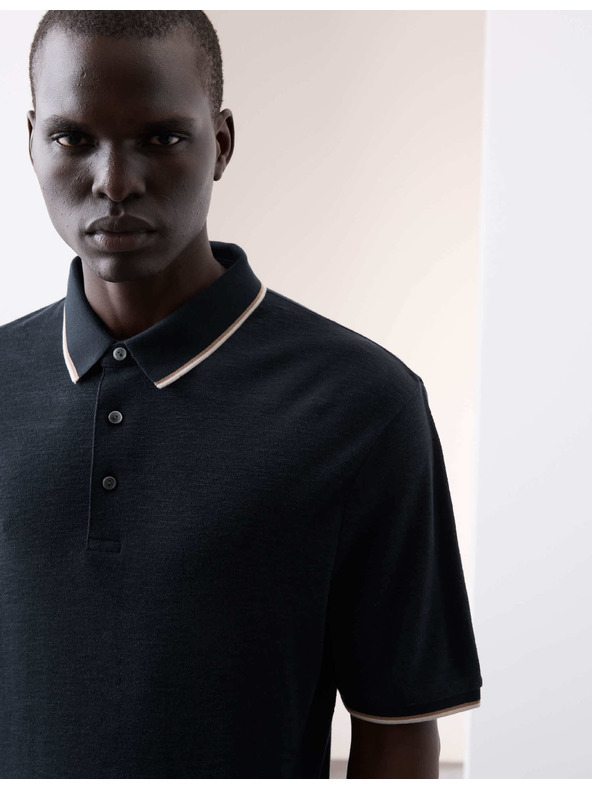 Marks & Spencer Polokošile ze směsi lnu Marks & Spencer námořnická modrá