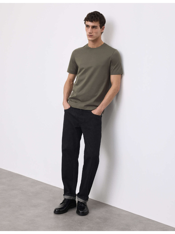 Marks & Spencer Tričko z prémiové bavlny, úzký střih Marks & Spencer zelená