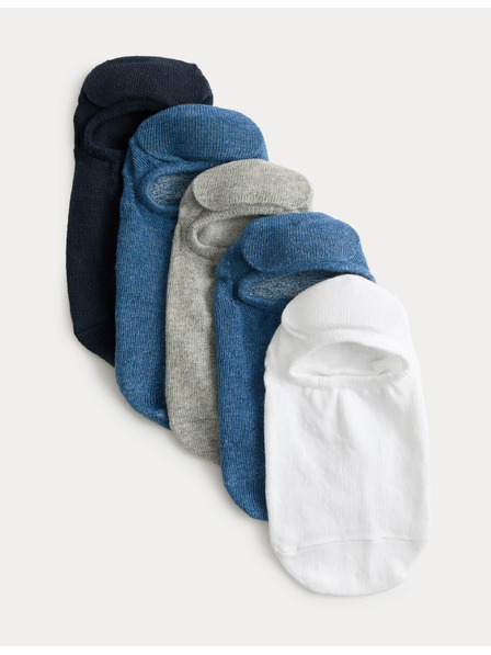 Marks & Spencer Krátké ponožky Trainer Liners™ s technologií Cool & Fresh™, 5 párů v balení Marks & Spencer námořnická modrá