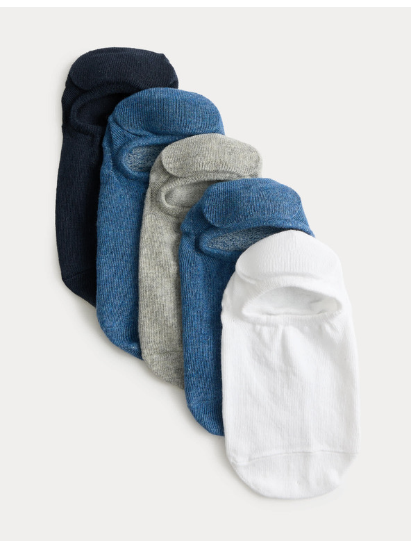 Marks & Spencer Krátké ponožky Trainer Liners™ s technologií Cool & Fresh™, 5 párů v balení Marks & Spencer námořnická modrá