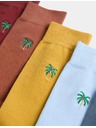Marks & Spencer Pruhované ponožky s motivem palem, vysokým podílem bavlny a technologií Cool & Fresh™, 5 párů Marks & Spencer vícebarevná