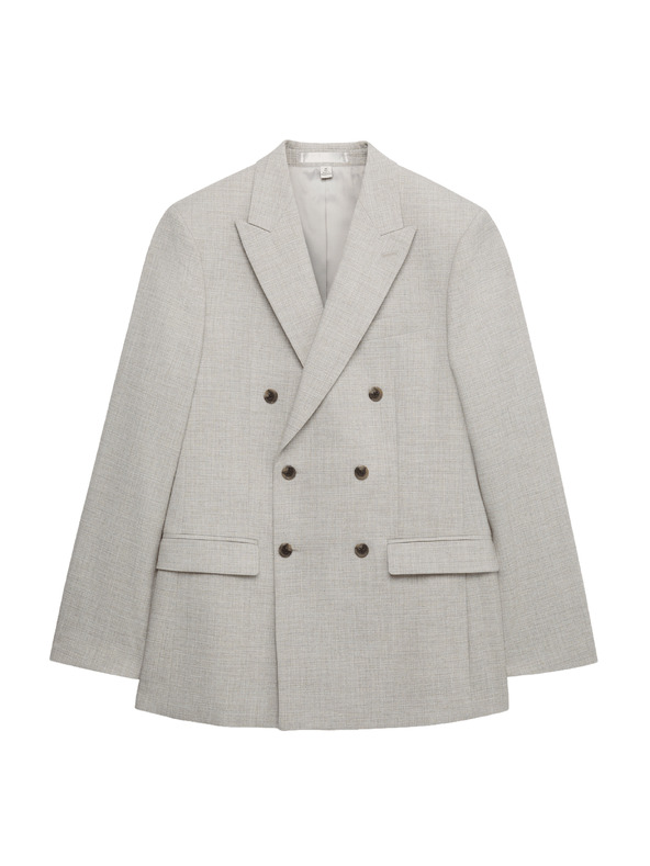 Marks & Spencer Keprové strečové kostýmové sako s texturou, úzký střih Marks & Spencer smetanová