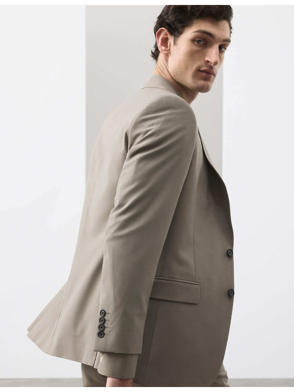 Marks & Spencer Oblekové sako ze směsi vlny, mírně projmutý střih Marks & Spencer zelená