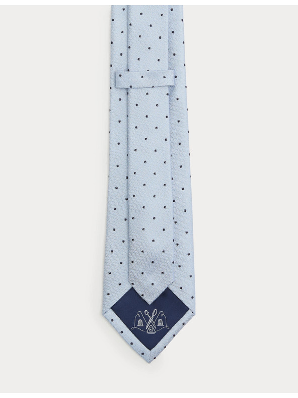 Marks & Spencer Puntíkovaná kravata z čistého hedvábí Marks & Spencer modrá