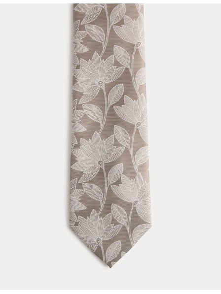 Marks & Spencer Květovaná kravata s vějířem Marks & Spencer smetanová