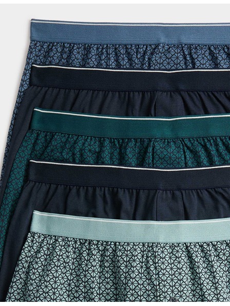 Marks & Spencer Boxerky s geometrickým vzorem ze 100% bavlny s technologií Cool & Fresh™, 5 ks Marks & Spencer zelená