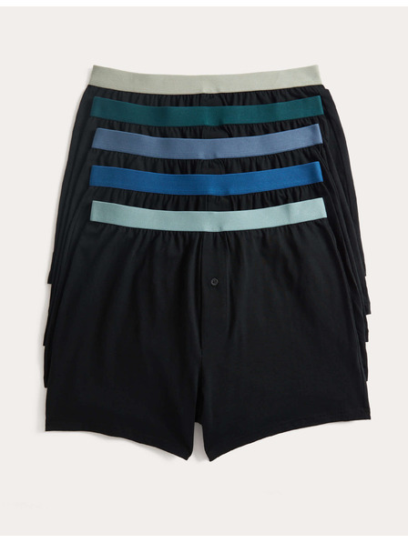 Marks & Spencer Žerzejové boxerky z čisté bavlny s technologií Cool & Fresh™, 5 ks v balení Marks & Spencer černá