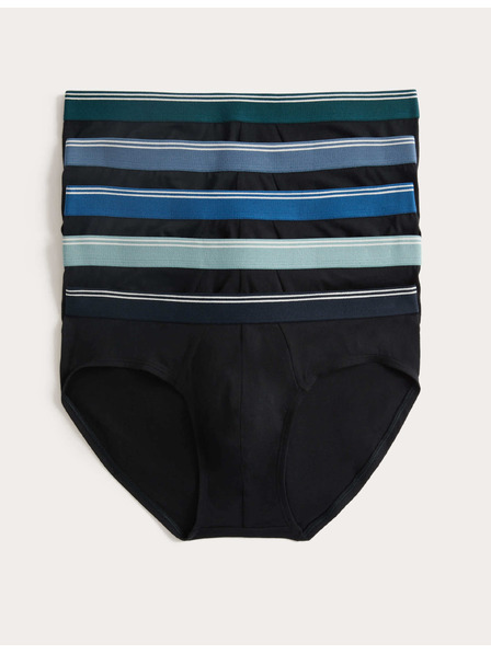 Marks & Spencer Kombiné z čisté bavlny s technologií Cool & Fresh™, 5 ks v balení Marks & Spencer černá