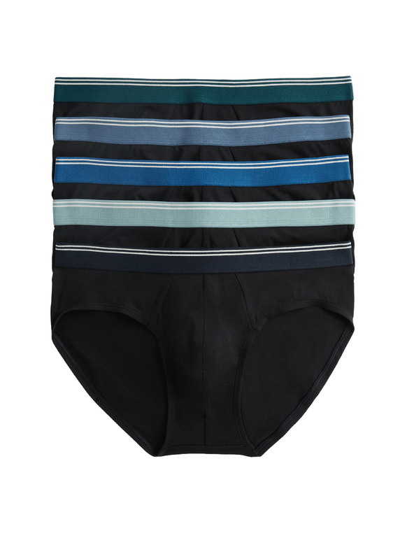 Marks & Spencer Kombiné z čisté bavlny s technologií Cool & Fresh™, 5 ks v balení Marks & Spencer černá