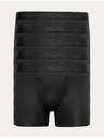 Marks & Spencer Pruhované trenýrky Microskin, sada 5 ks Marks & Spencer černá