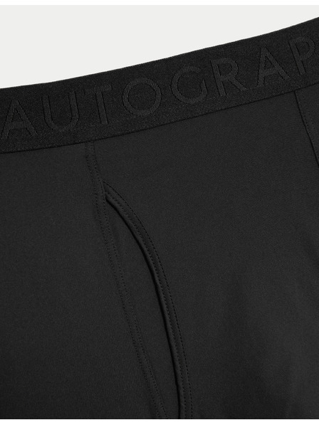 Marks & Spencer Pruhované trenýrky Microskin, sada 5 ks Marks & Spencer černá