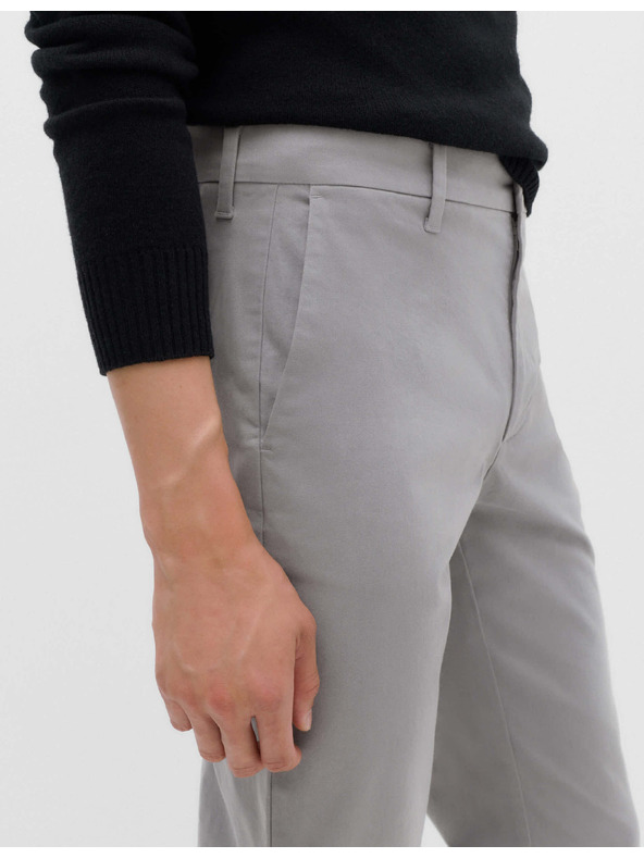 Marks & Spencer Strečové chino kalhoty normálního střihu Marks & Spencer šedá