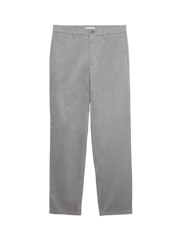 Marks & Spencer Strečové chino kalhoty normálního střihu Marks & Spencer šedá