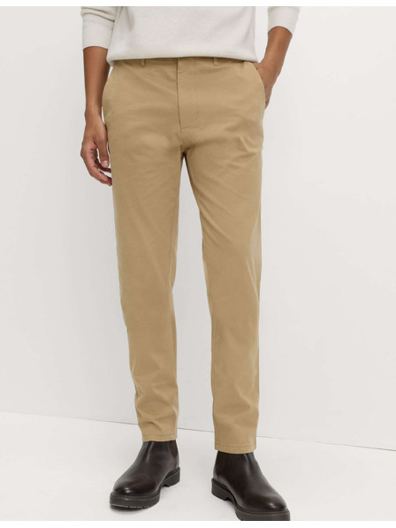 Marks & Spencer Strečové chino kalhoty úzkého střihu Marks & Spencer béžová