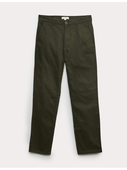 Marks & Spencer Strečové chino kalhoty normálního střihu Marks & Spencer zelená