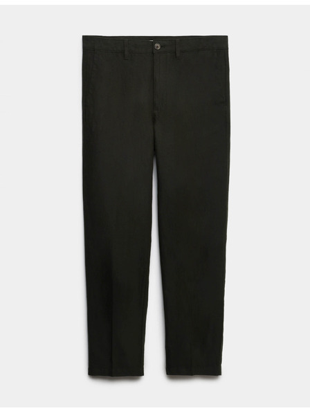 Marks & Spencer Chino kalhoty ze směsi lnu, normální střih Marks & Spencer zelená