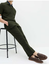 Marks & Spencer Chino kalhoty ze směsi lnu, normální střih Marks & Spencer zelená