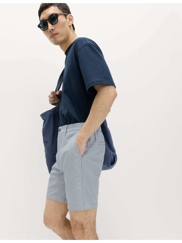 Marks & Spencer Šortky chino s částečně elastickým pasem Marks & Spencer modrá