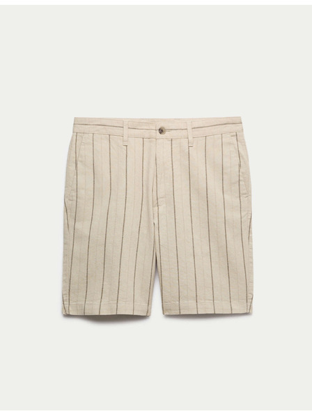 Marks & Spencer Chino šortky, ze směsi lnu Marks & Spencer béžová