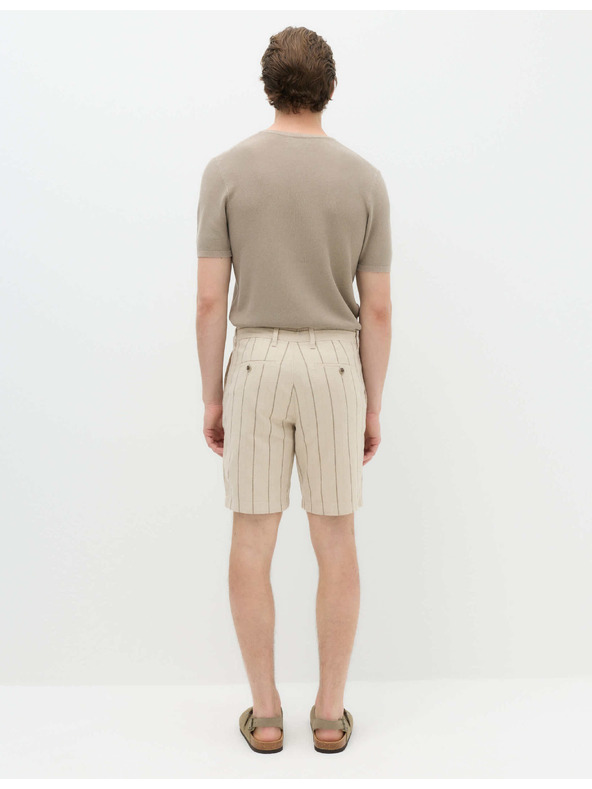 Marks & Spencer Chino šortky, ze směsi lnu Marks & Spencer béžová