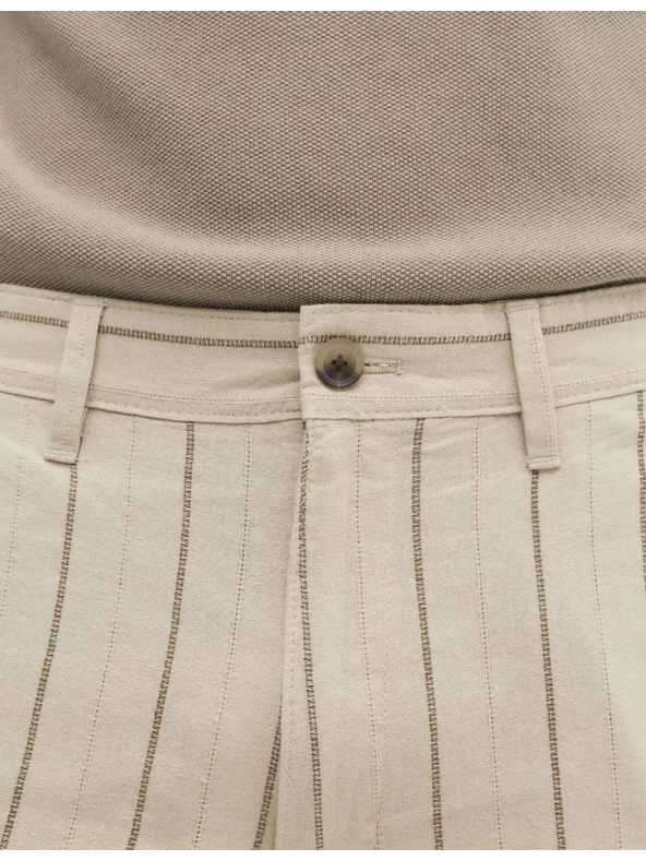 Marks & Spencer Chino šortky, ze směsi lnu Marks & Spencer béžová