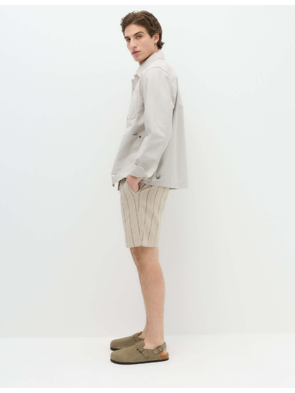 Marks & Spencer Chino šortky, ze směsi lnu Marks & Spencer béžová