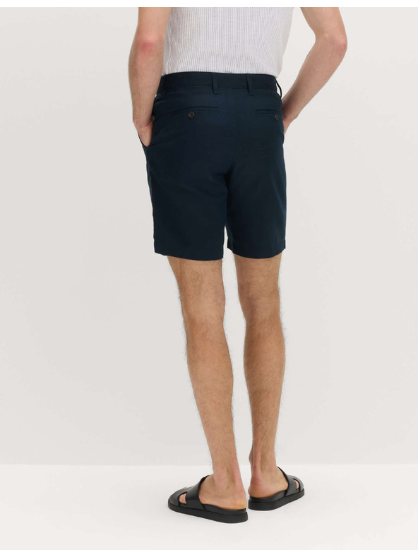 Marks & Spencer Chino šortky, ze směsi lnu Marks & Spencer námořnická modrá