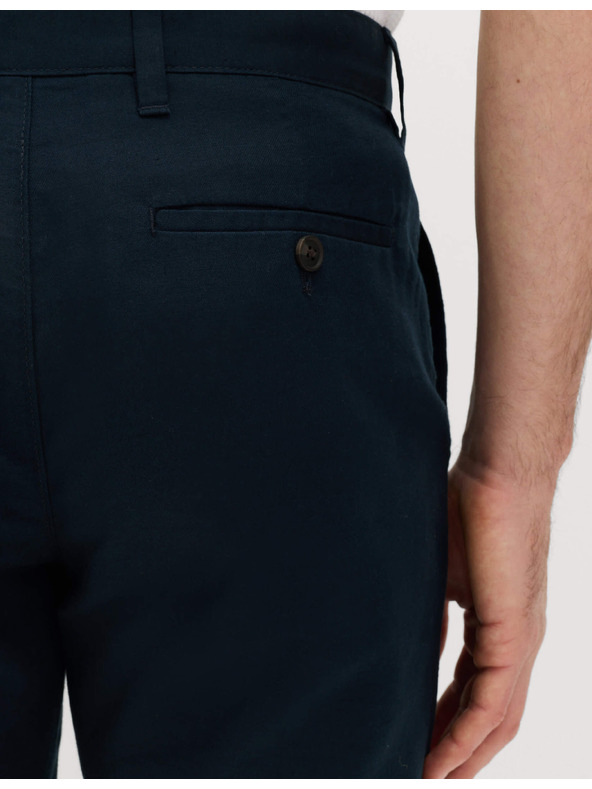 Marks & Spencer Chino šortky, ze směsi lnu Marks & Spencer námořnická modrá