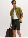 Marks & Spencer Chino šortky, ze směsi lnu Marks & Spencer zelená
