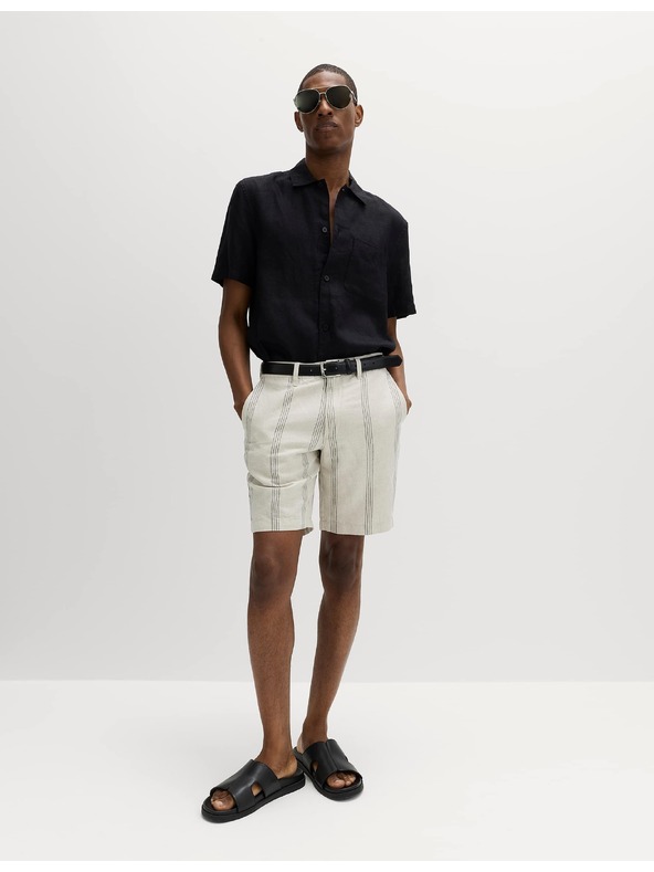 Marks & Spencer Chino šortky, ze směsi lnu Marks & Spencer béžová