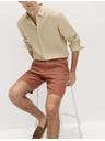 Marks & Spencer Chino šortky, ze směsi lnu Marks & Spencer hnědá