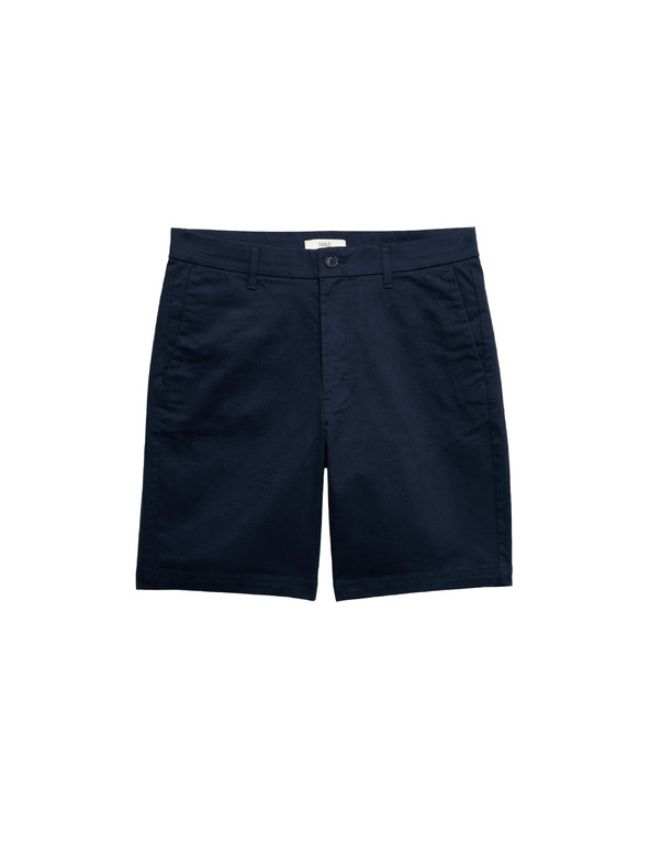 Marks & Spencer Strečové chino šortky, normální střih Marks & Spencer námořnická modrá