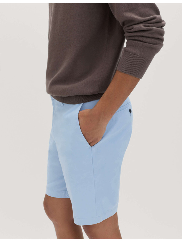 Marks & Spencer Strečové chino šortky, normální střih Marks & Spencer modrá