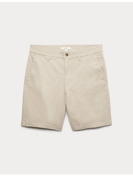 Marks & Spencer Strečové chino šortky, normální střih Marks & Spencer béžová