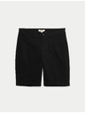 Marks & Spencer Strečové chino šortky, normální střih Marks & Spencer černá