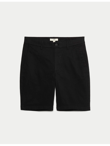 Marks & Spencer Strečové chino šortky, normální střih Marks & Spencer černá