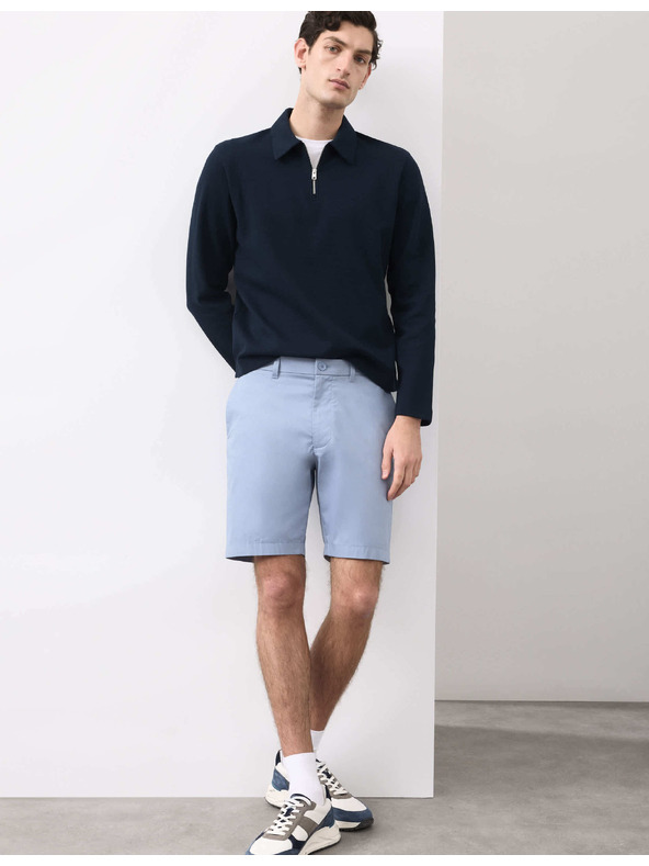 Marks & Spencer Lehké chino šortky běžného střihu Marks & Spencer modrá