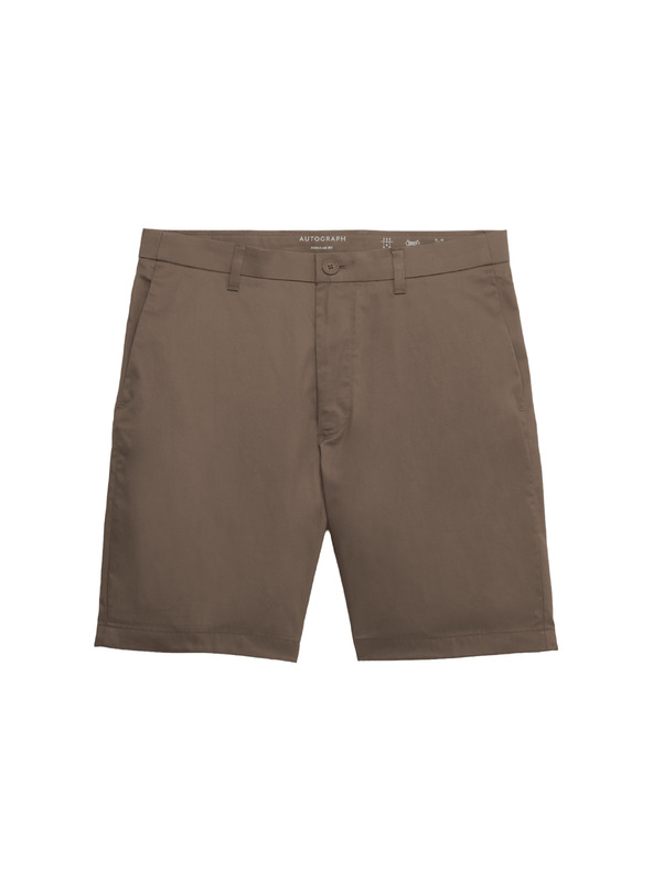 Marks & Spencer Lehké chino šortky běžného střihu Marks & Spencer hnědá