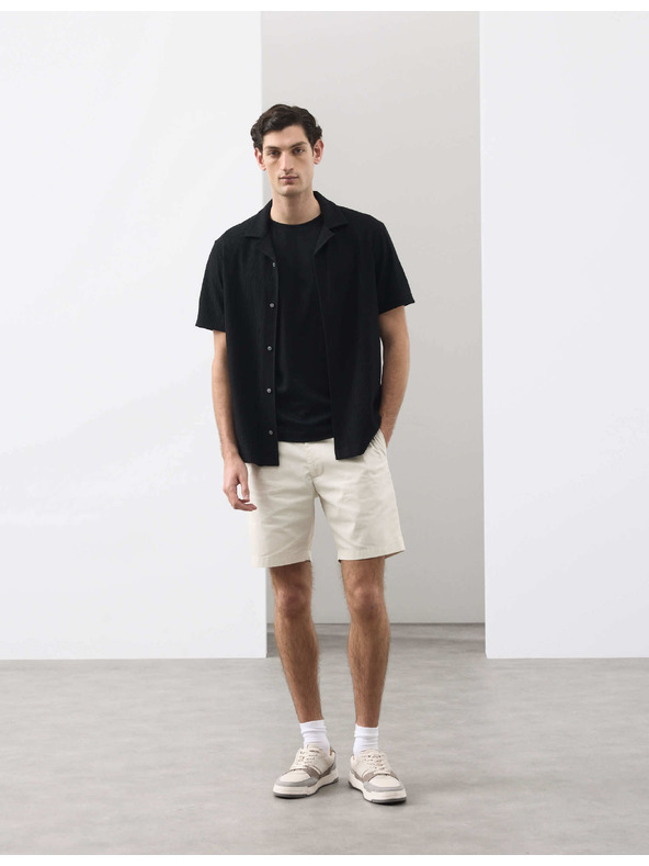 Marks & Spencer Lehké chino šortky běžného střihu Marks & Spencer béžová