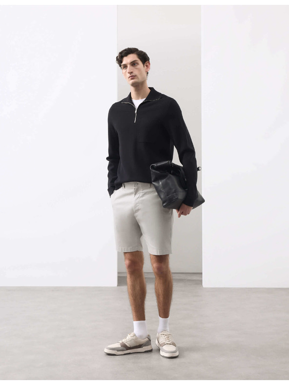 Marks & Spencer Lehké chino šortky běžného střihu Marks & Spencer šedá