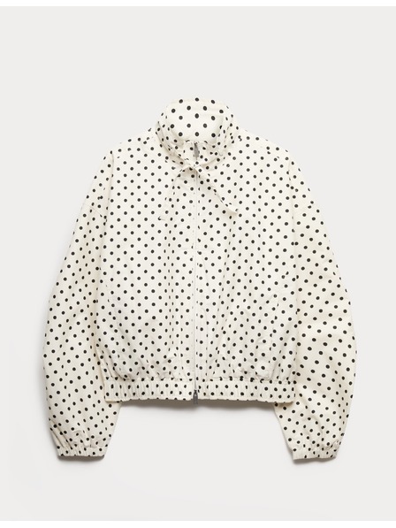 Marks & Spencer Bunda typu bomber s vysokým podílem bavlny a stojáčkem Marks & Spencer smetanová