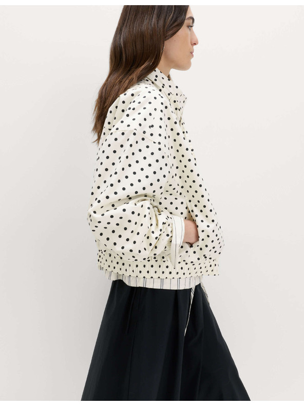 Marks & Spencer Bunda typu bomber s vysokým podílem bavlny a stojáčkem Marks & Spencer smetanová